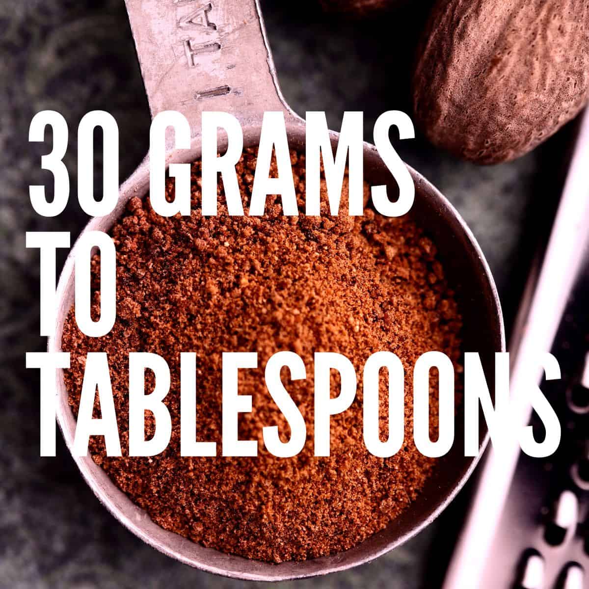 Spices measured in a tablespoon with overlaying text