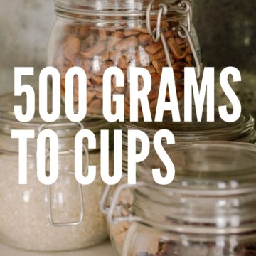 Glass jars with cooking ingredients.