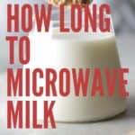 A glass of milk with cookies: Pin with text.