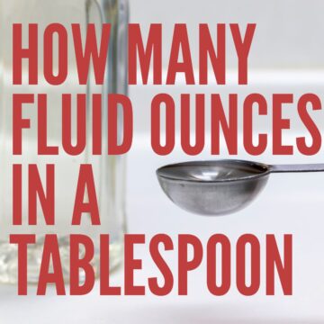 A tablespoon with a bottle and overlaying text.