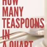 Teaspoon with cup and saucer: Pin with text.