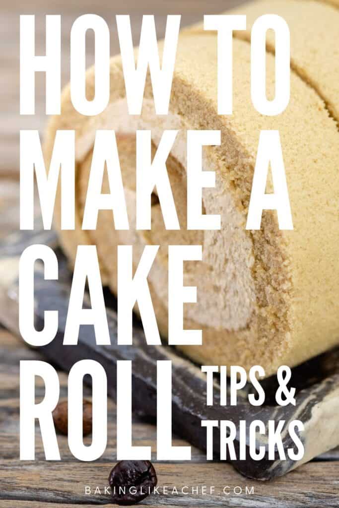 Filled cake roll: Pin with text