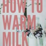 Glass milk bottles on the table: Pin with text.