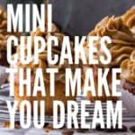 Decorated mini cupcakes.