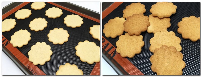 Photos 5-6: Baked cookies on a silicone baking mat
