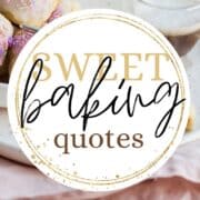 Cookies on a dessert plate with a tea towel: Pin with text.