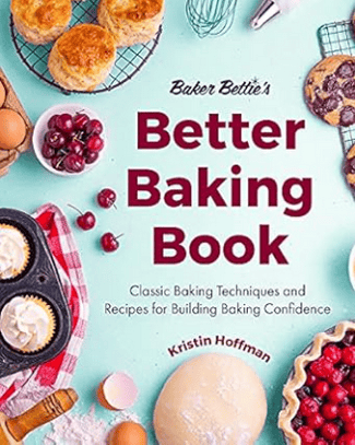 Baking cookbook cover with title.