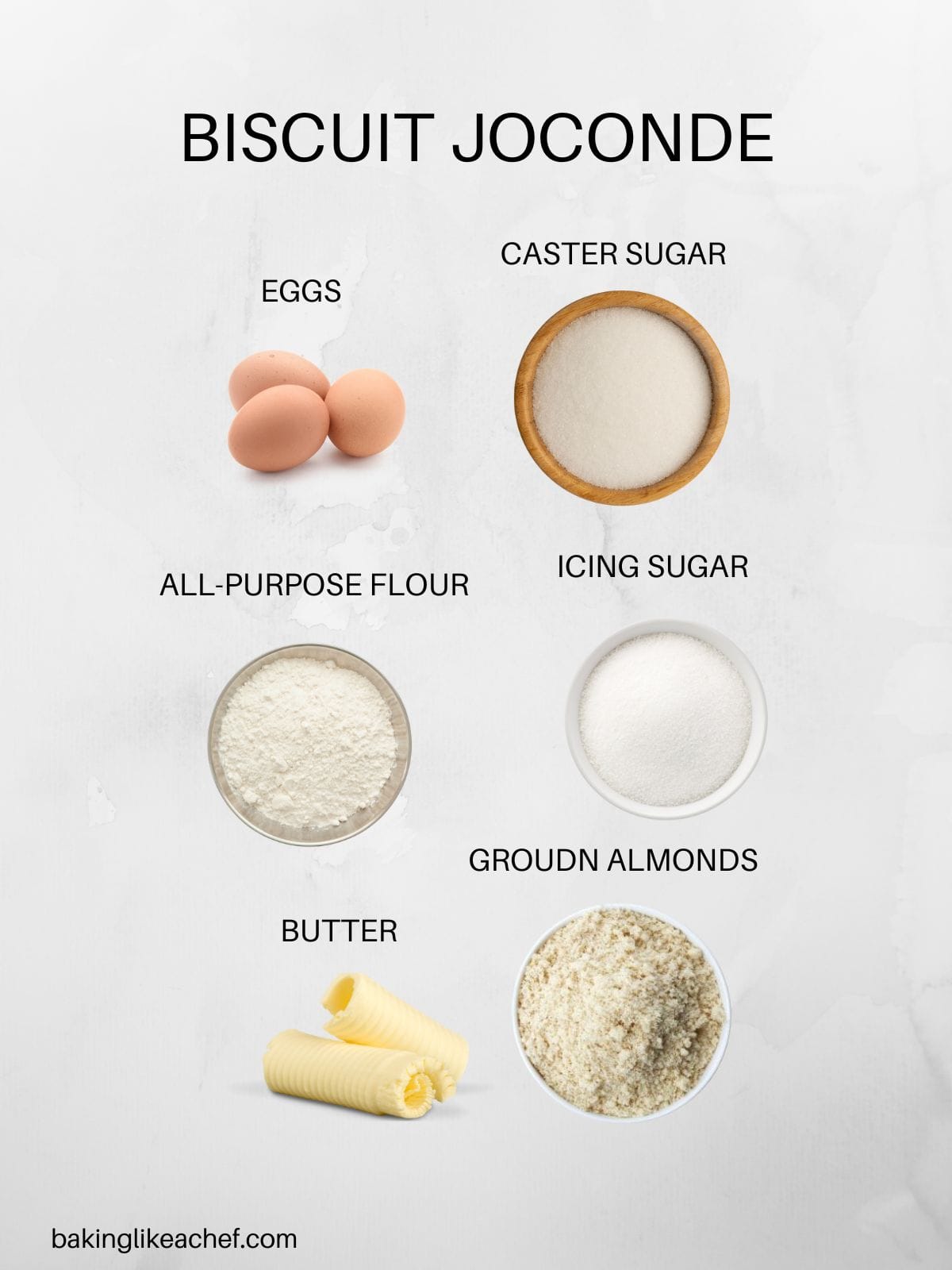 Biscuit Joconde ingredients 