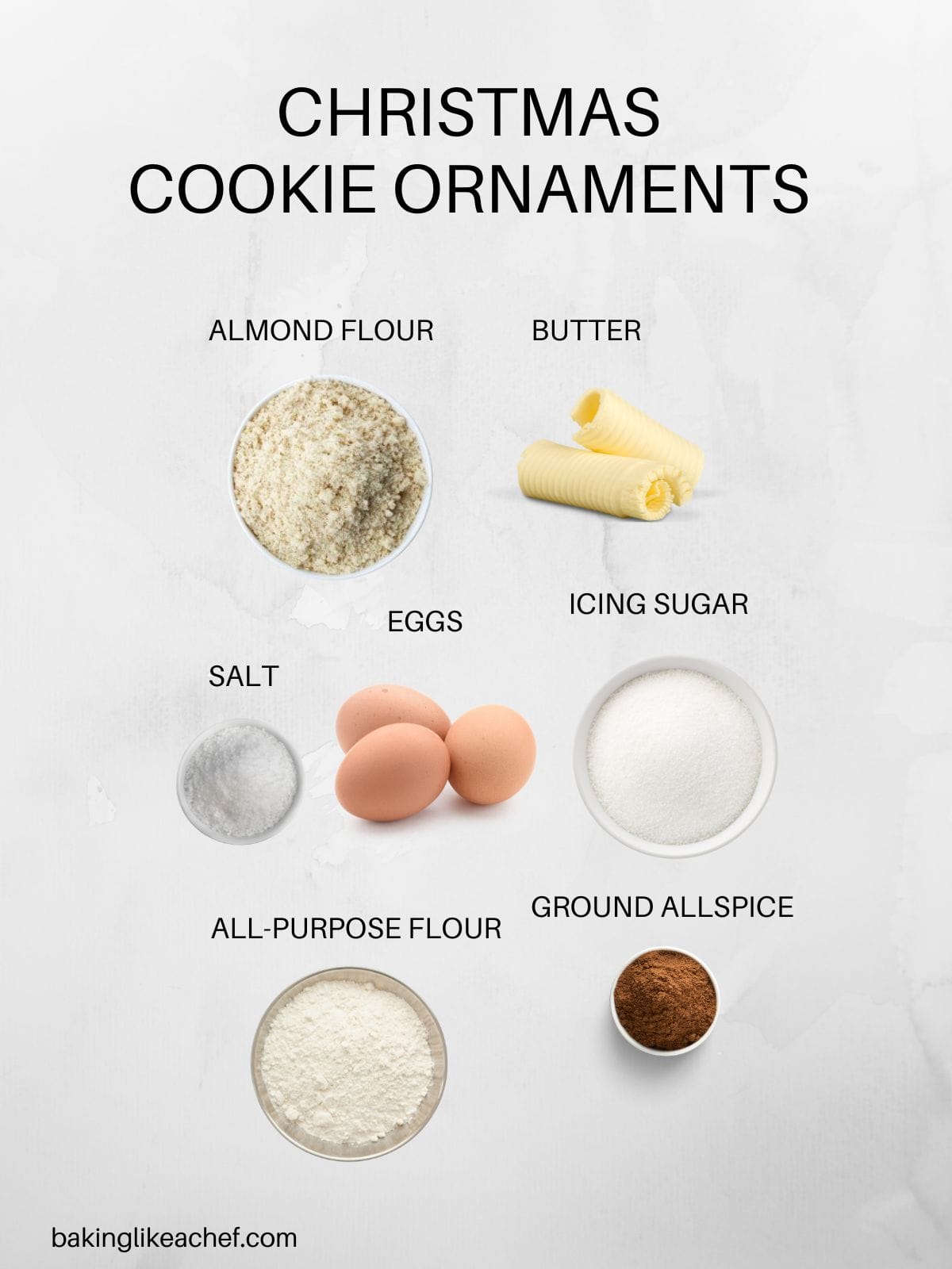 Christmas cookie ornaments ingredients 