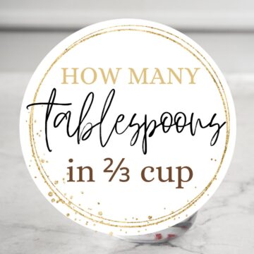 Two-thirds cup of water with text overlay.