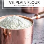 Cups with flour: Pin with text.