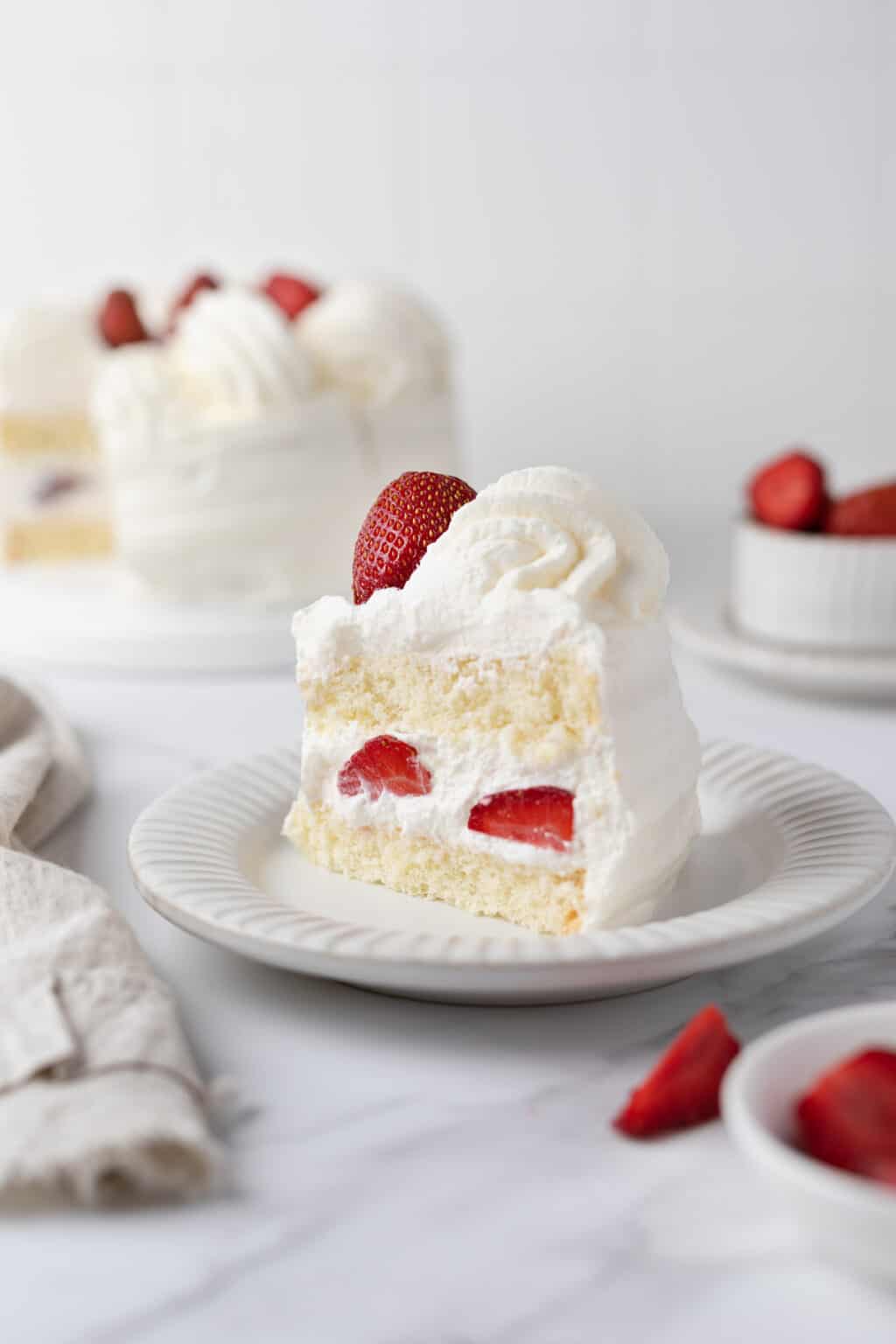 Japanese Strawberry Shortcake (Japanese Christmas Cake) Baking Like a
