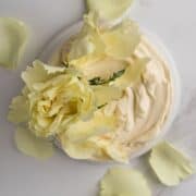 Assembled lemon curd cake.